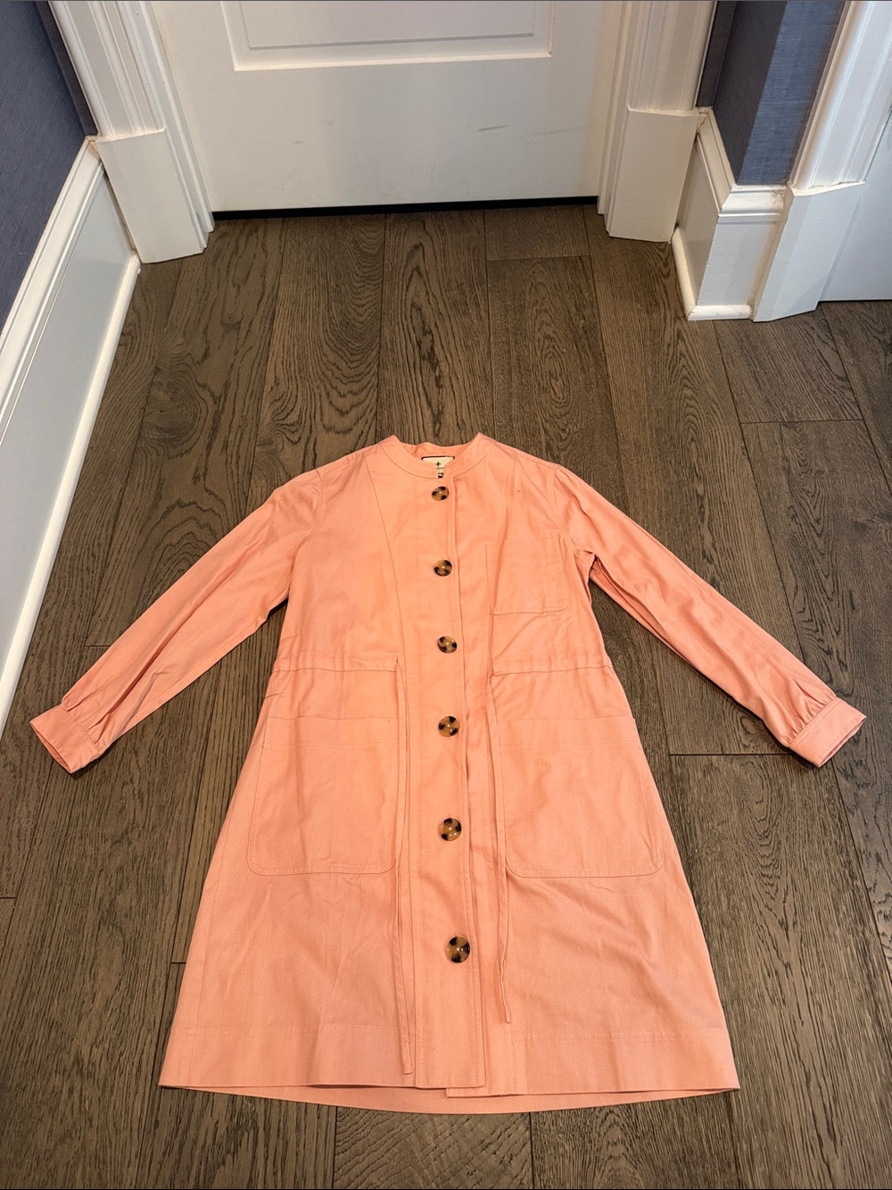 Tuckernuck Peach Button-Front Mini Dress